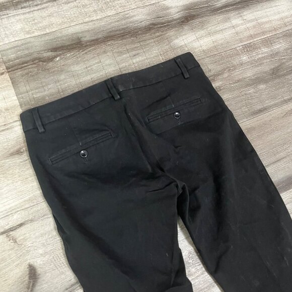 Gap Slim Crop Mid Rise Ankle Length Trouser Pants Black Women’s Size 6R - Picture 4 of 10
